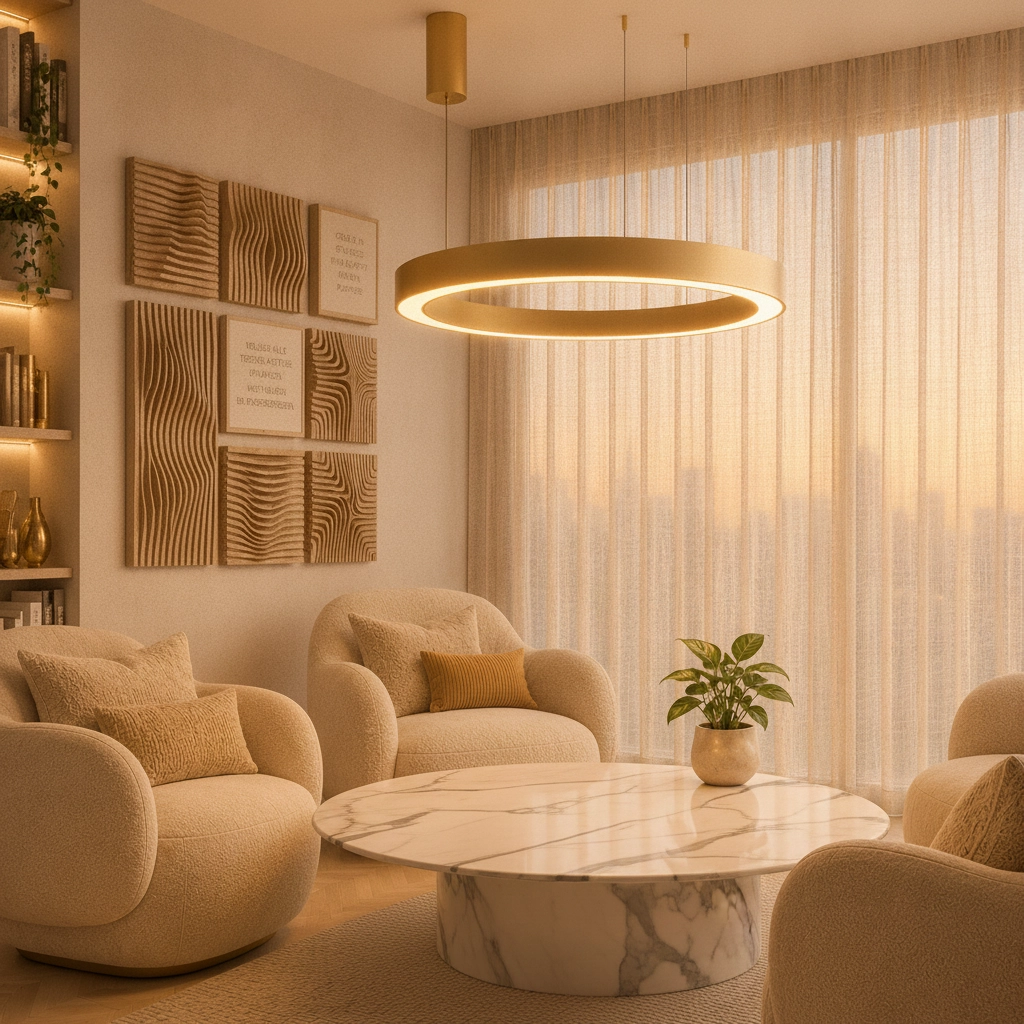 Hanglamp Morbido goud Ø 80cm