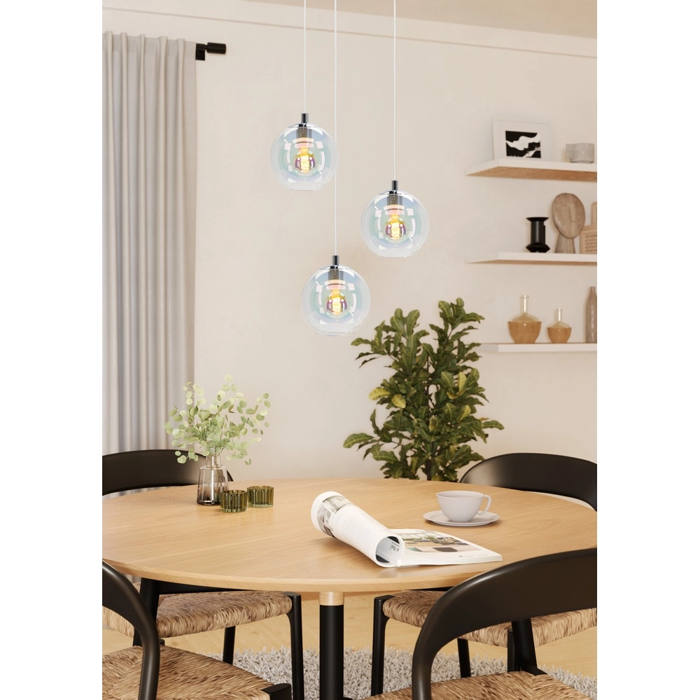 Hanglamp Ariscani 2 3-lichts chroom rond Eglo 9008606358106