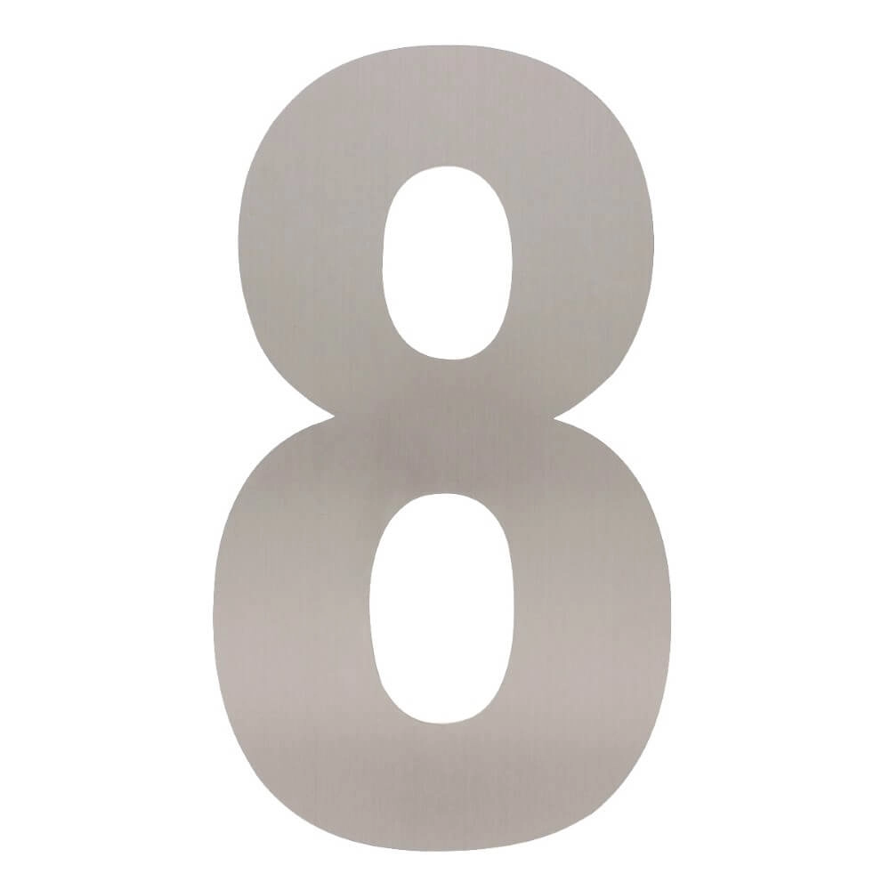 Huisnummer 8 XXL Numbra 50cm RVS