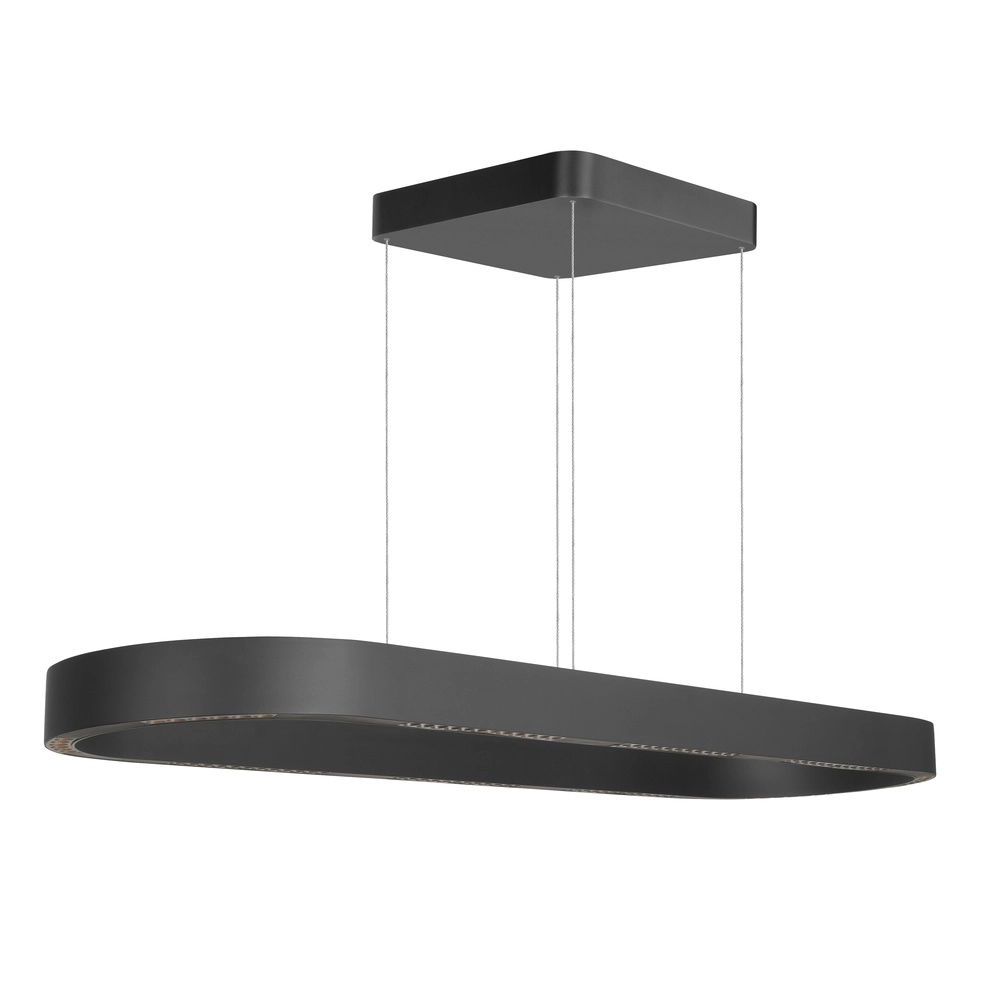 Hanglamp ovaal Loop zwart