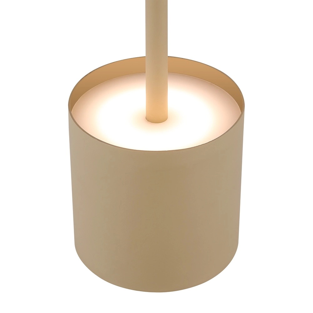 Moderne tafellamp Dixon zand bruin oplaadbaar Globo 9007371531394