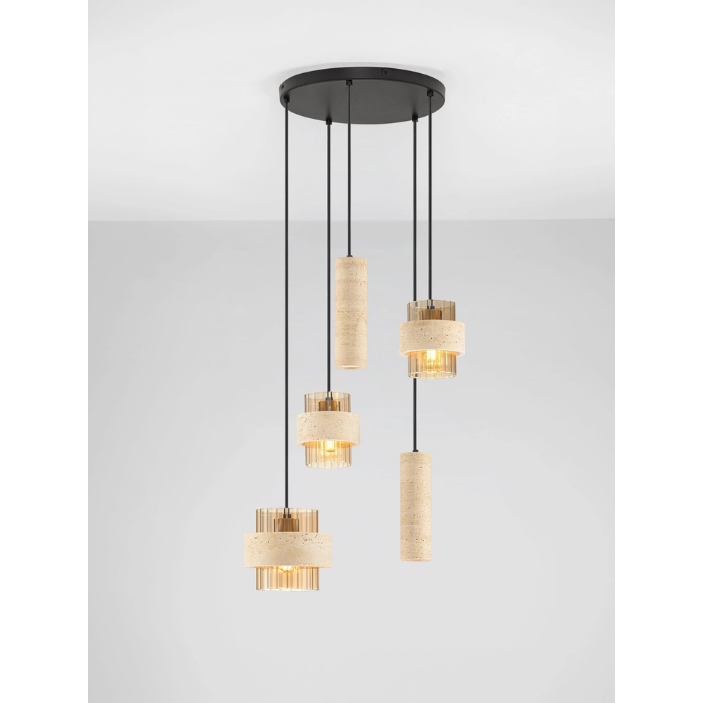Moderne hanglamp Melony zand bruin Lyora 5212063501256