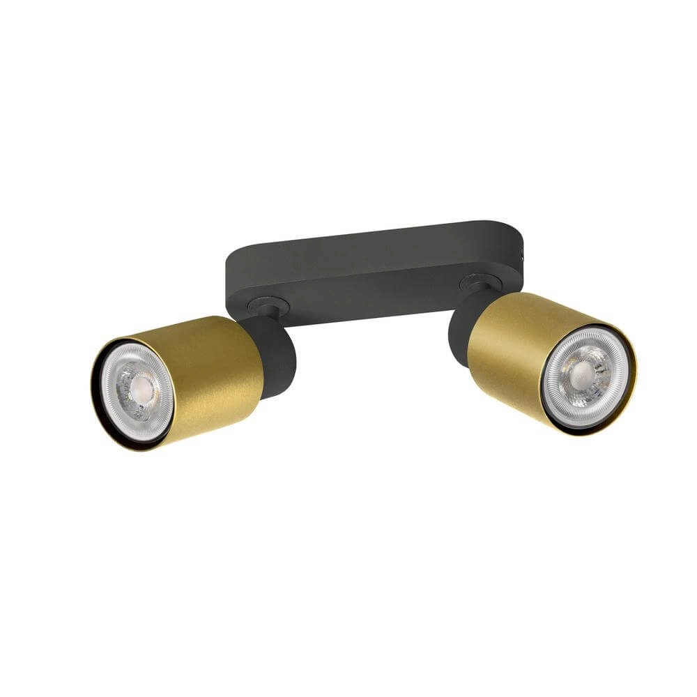 Dubbele spot Puri 2.0 Tube zwart-goud SLV 4024163293648