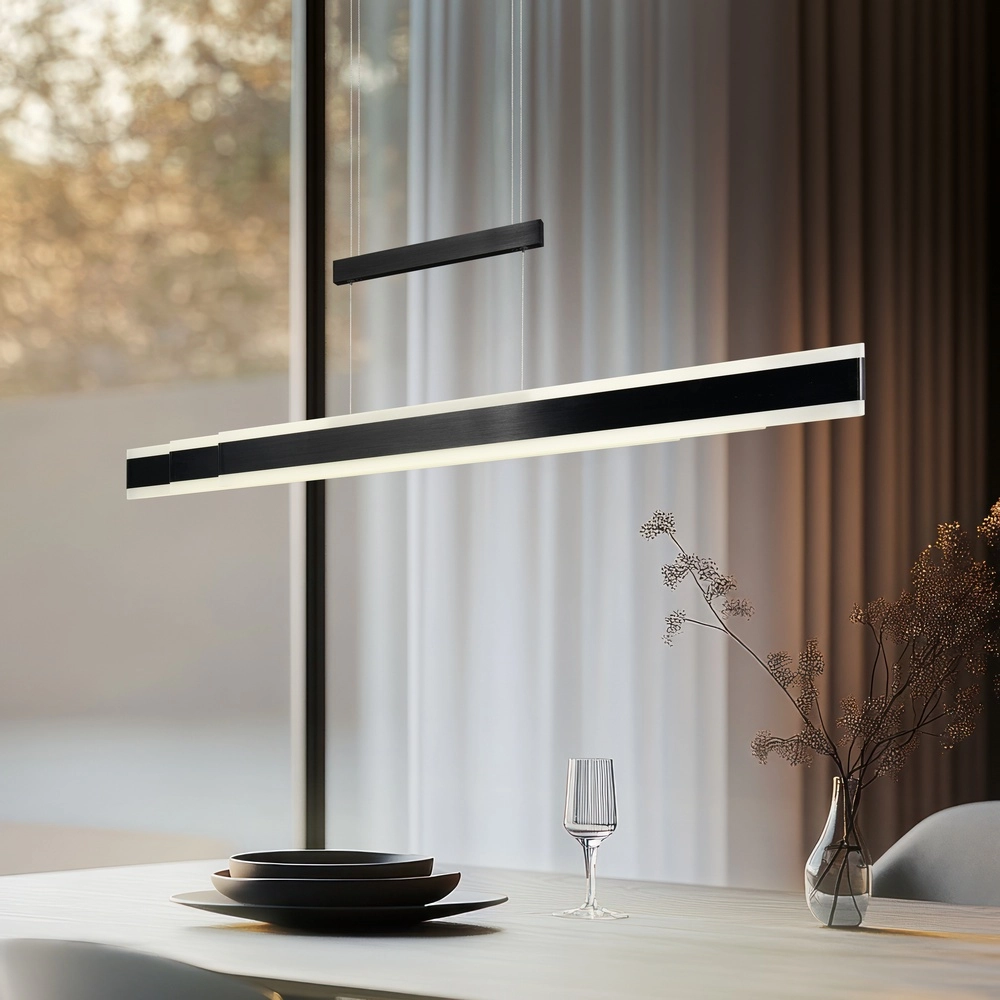 Moderne hanglamp Arcola 152cm zwart Trio 4017807662016