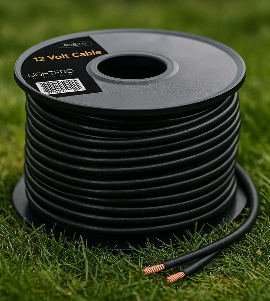 Lightpro kabel op grasveld