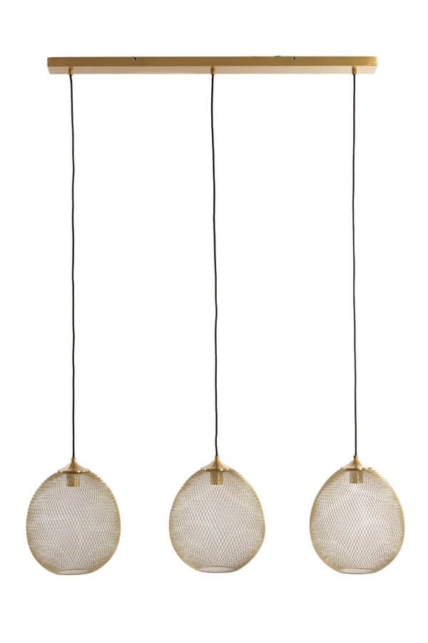 Gouden hanglamp Moroc 3-lichts Light & Living 8717807686444