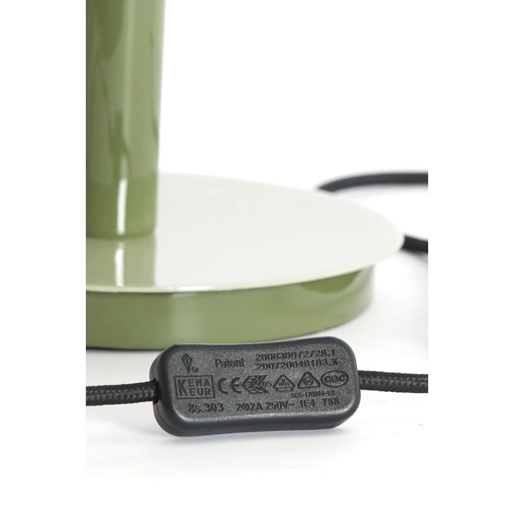 Bureaulamp Marivet glans groen - Ø 25cm Light & Living 8717807816216