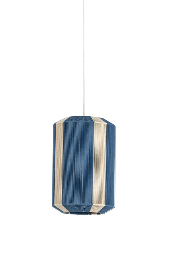 Hanglamp Kozana blauw met crème Ø 30cm Light & Living 8717807716790