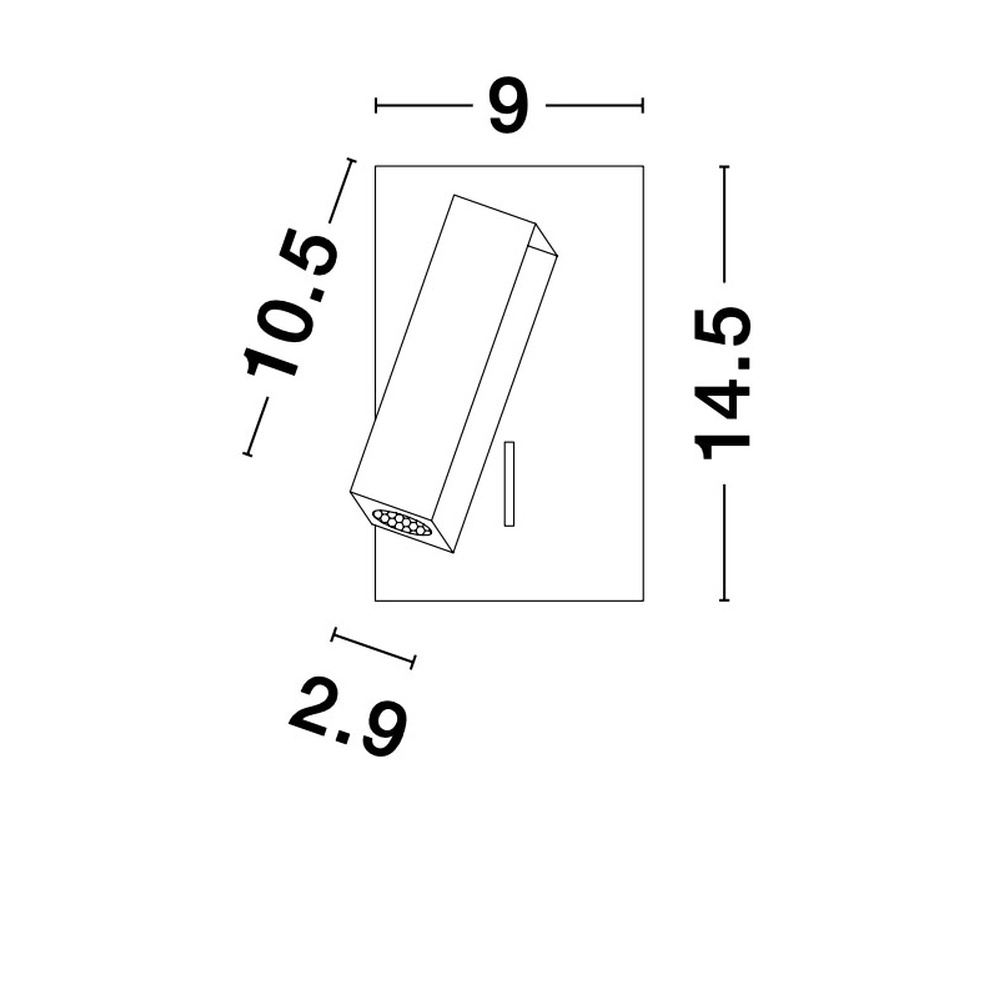 Wandlampje Dona zwart Lyora 5212017424877