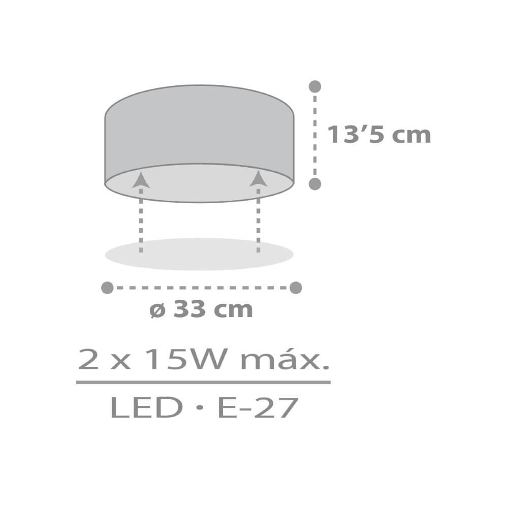 Kinder plafondlamp Color Light Ø 33cm - grijs Dalber 8420406420066