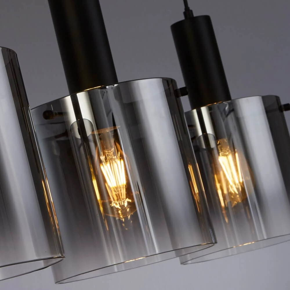 Zwarte hanglamp Sweden 4-lichts Searchlight 5053423244341