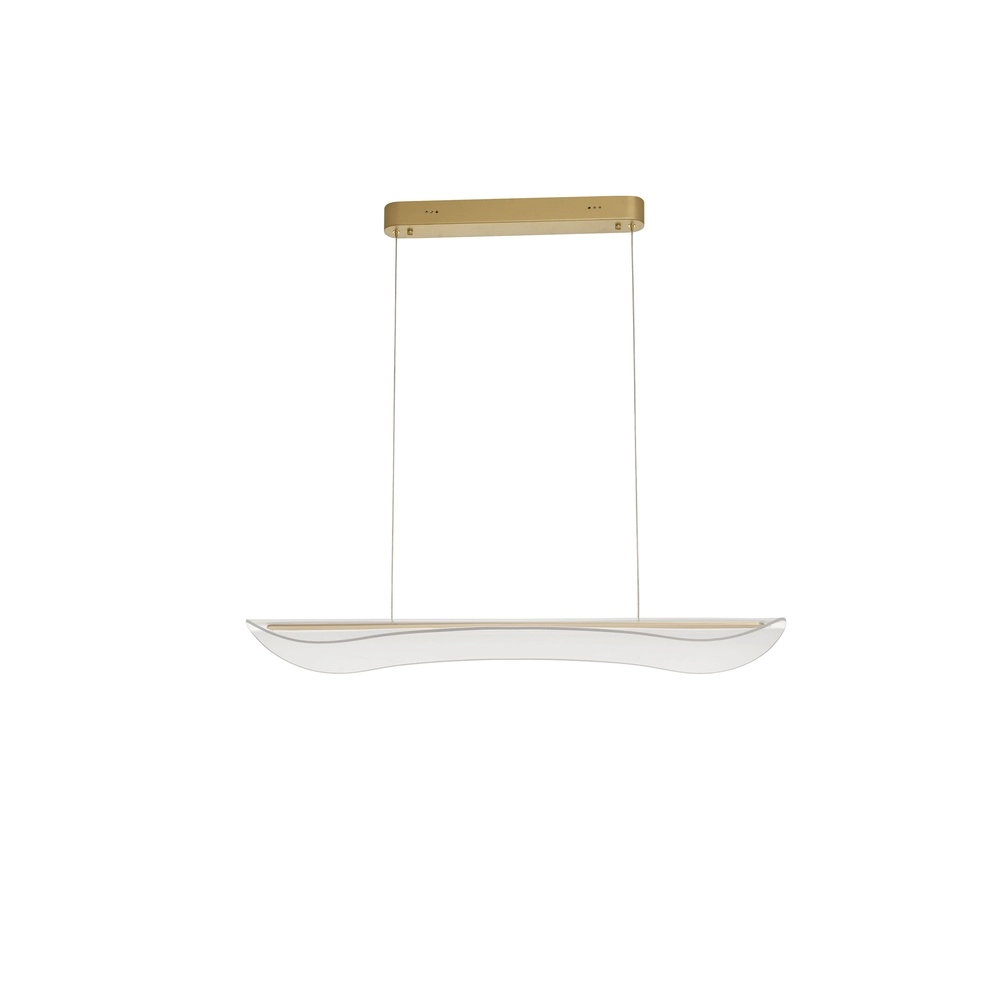 Hanglamp Agos goud met kunststof smal Lyora 5212017439345