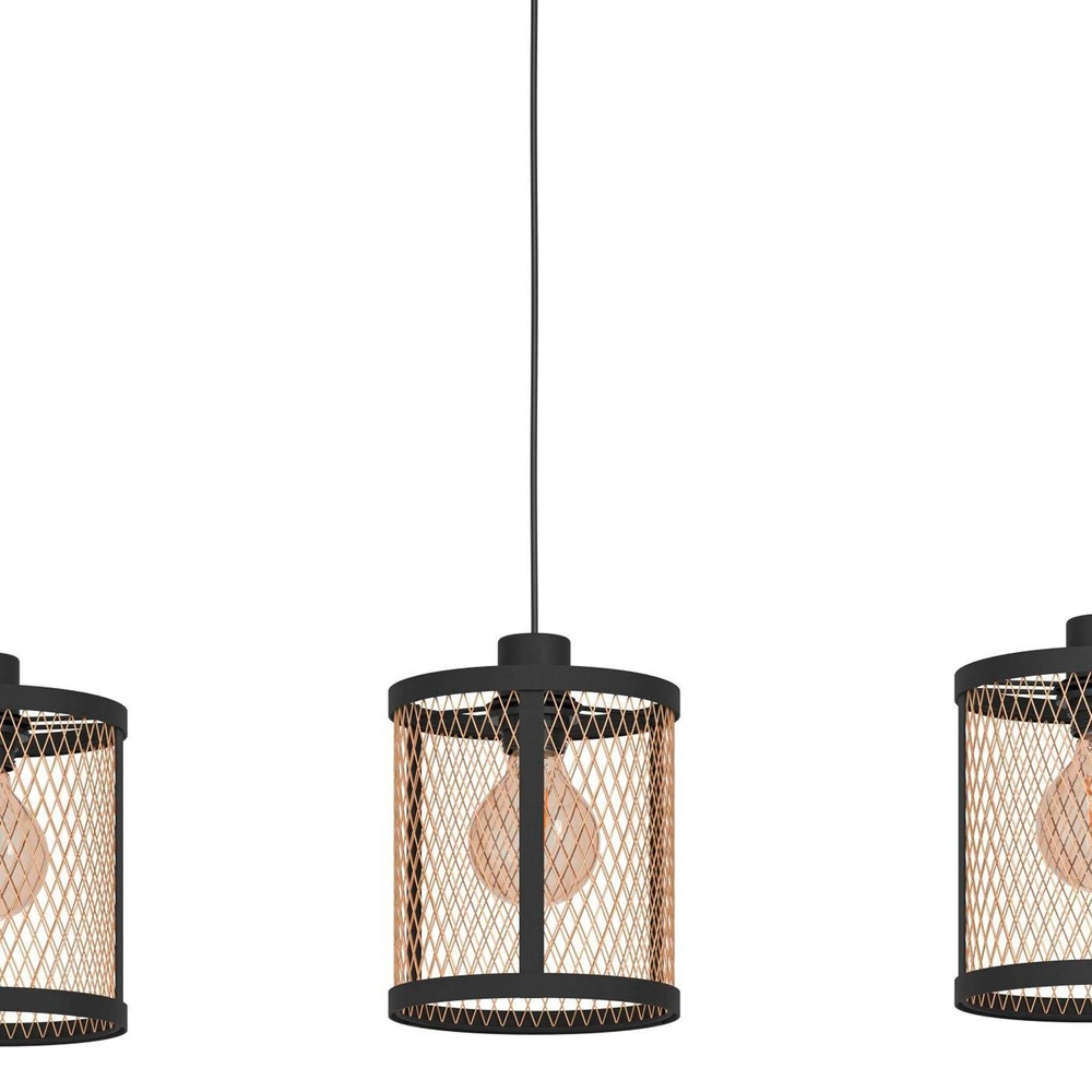 3L hanglamp Dellow zwart met goud - Ø 18cm Eglo 9002759436056