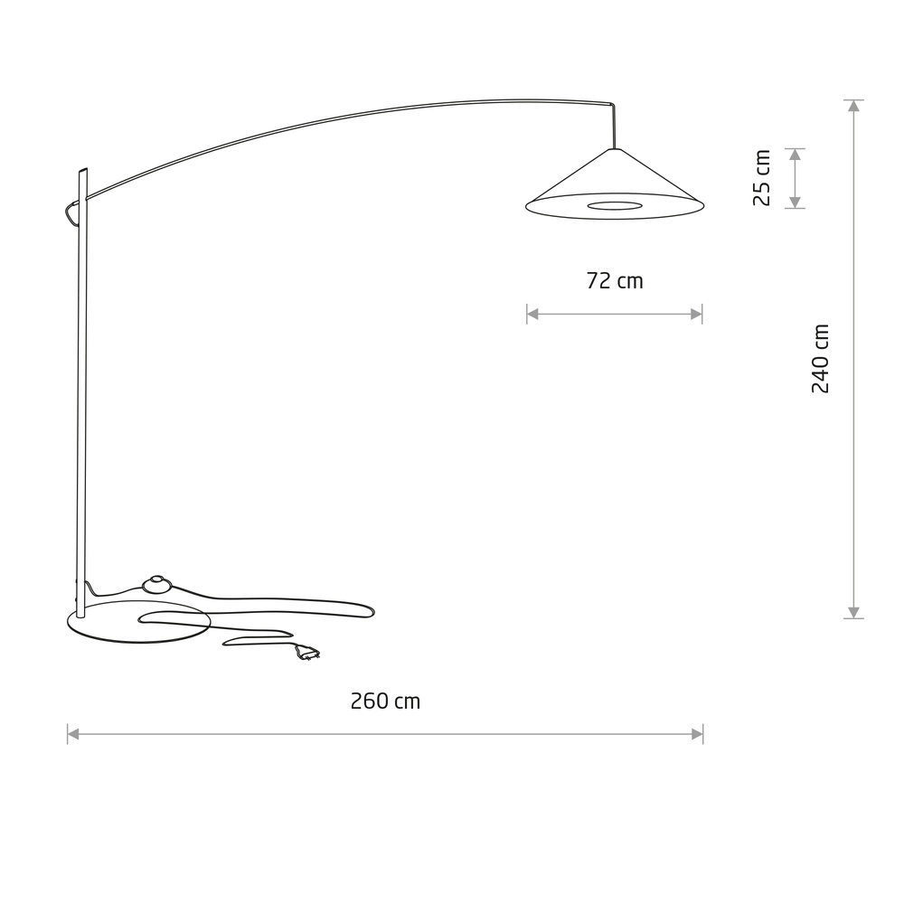 Vloerlamp Poise grijs Ø 72cm Lyora 5903139117678
