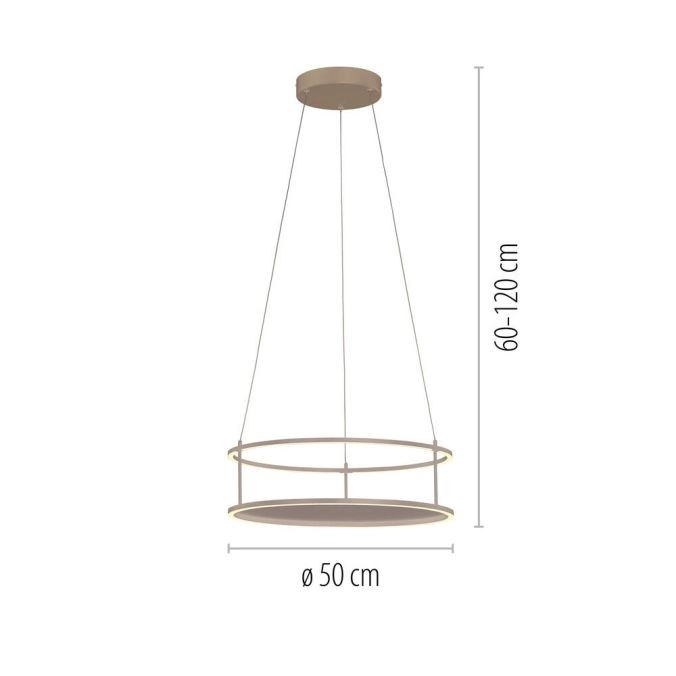 Design hanglamp Conni Ø 50cm zand bruin Paul Neuhaus 4012248398401