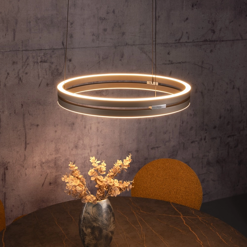 Kantoor hanglamp Pure E-Loop bronce - Ø 50cm Paul Neuhaus 4012248398357