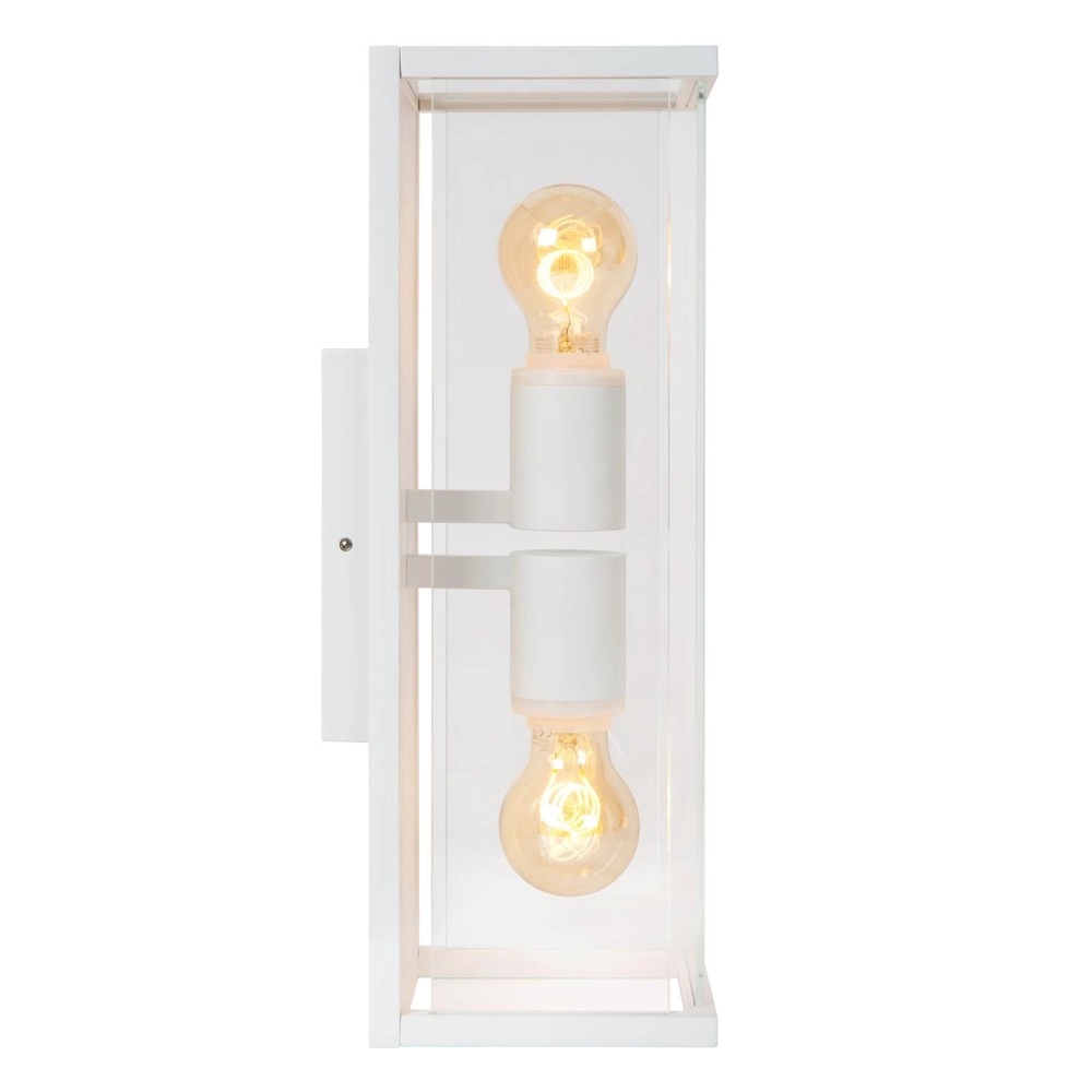 Strakke wandlamp Claire dubbel wit Lucide 5411212272355