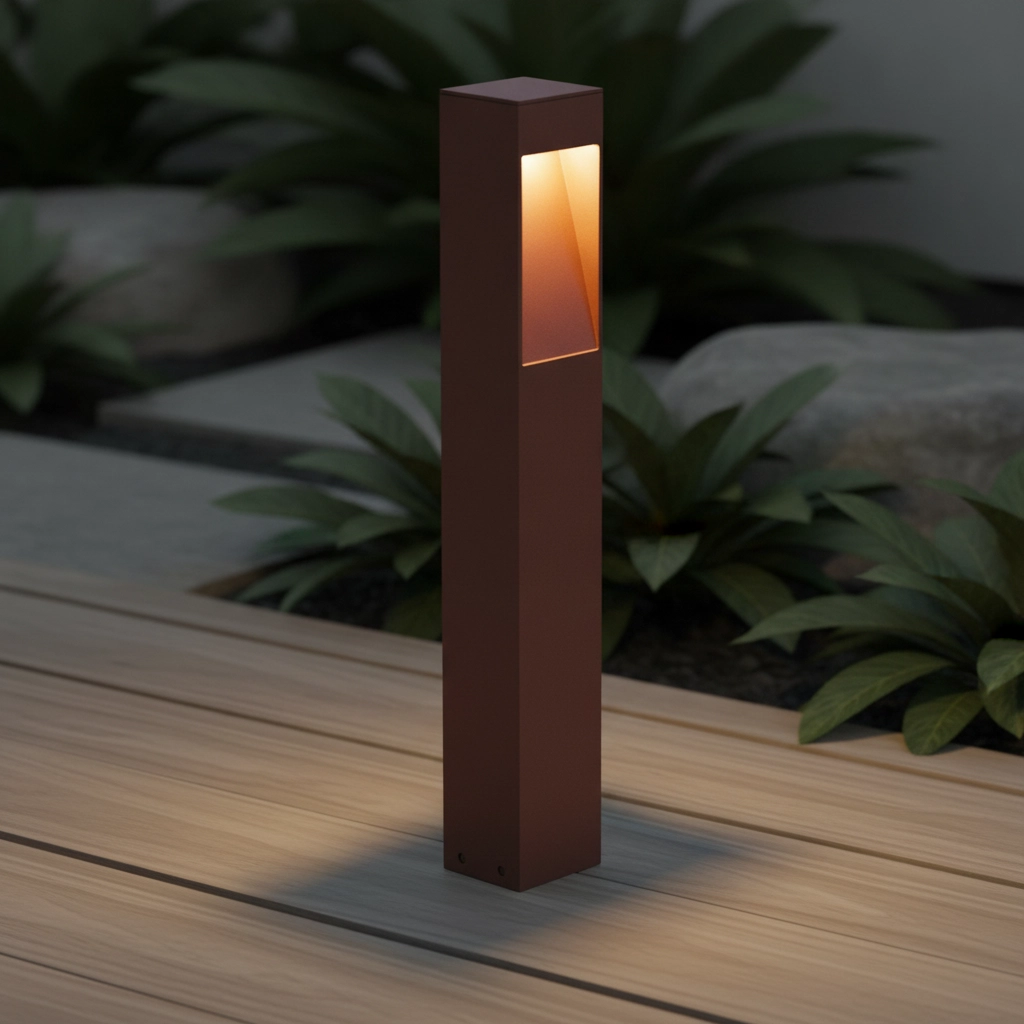 Tuinlamp Maddi roestbruin 60cm