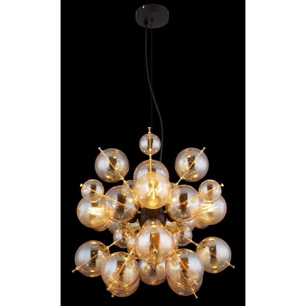 Unieke hanglamp Udo amber glas Ø 51cm Globo 9007371509171
