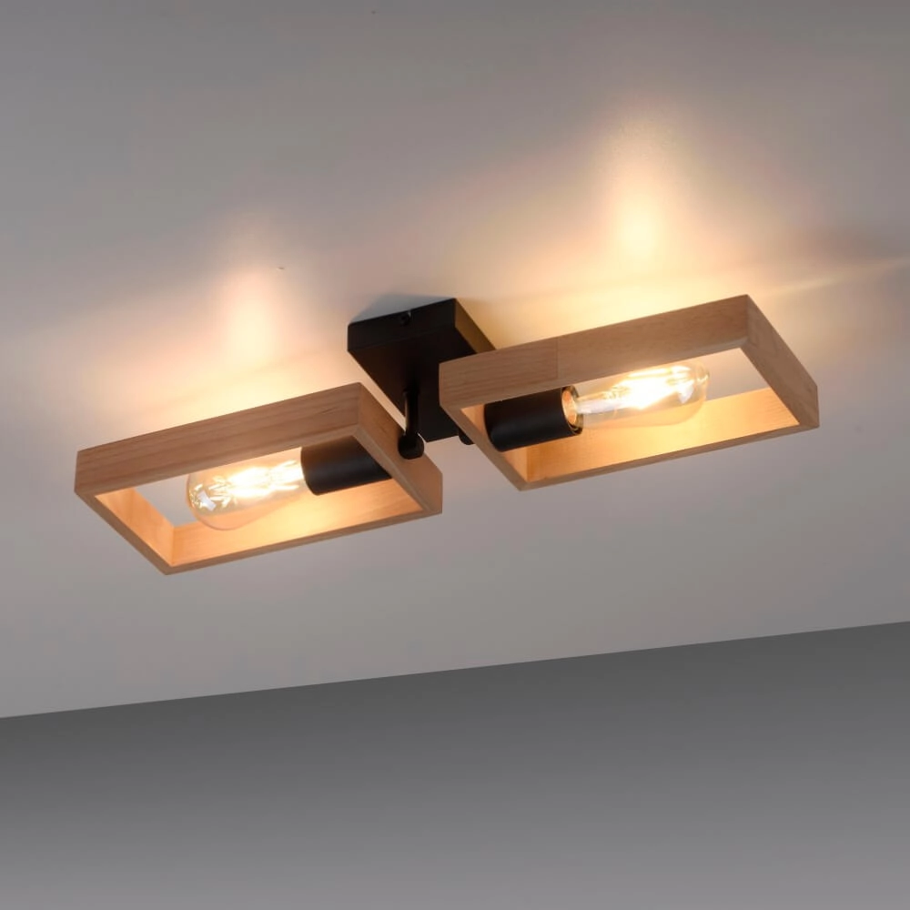 Landelijke plafondlamp Franky 2-lichts Just Light 4043689983116