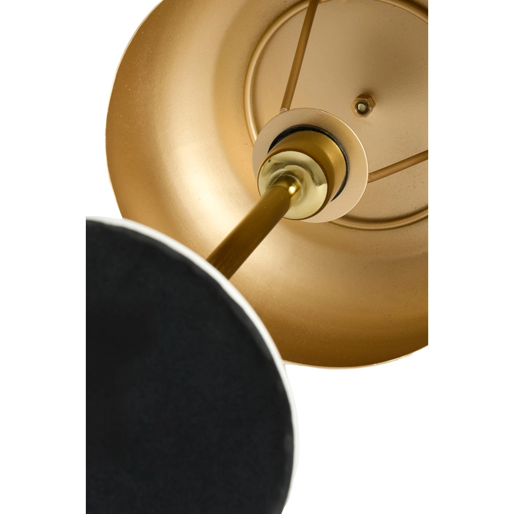 Tafellamp Surin Ø 22cm - glans donker bruin met goud Light & Living 8717807740931