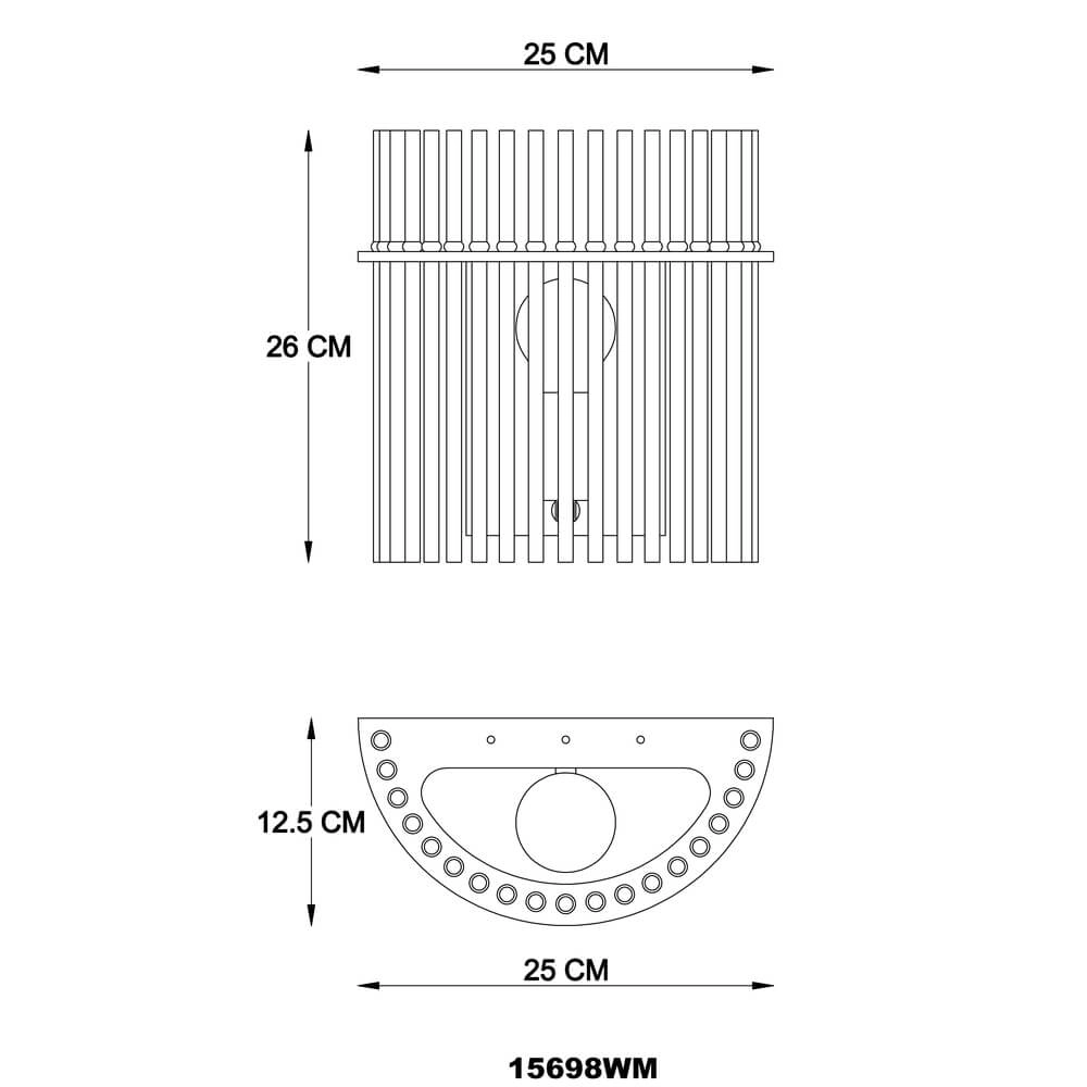 Gouden wandlamp Gorley met glas Globo 9007371471768