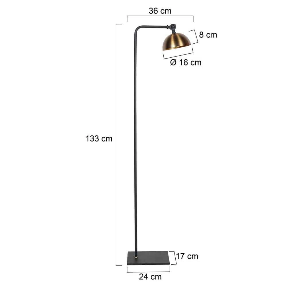 Vloerlamp Pintino zwart met brons Steinhauer 8712746176490