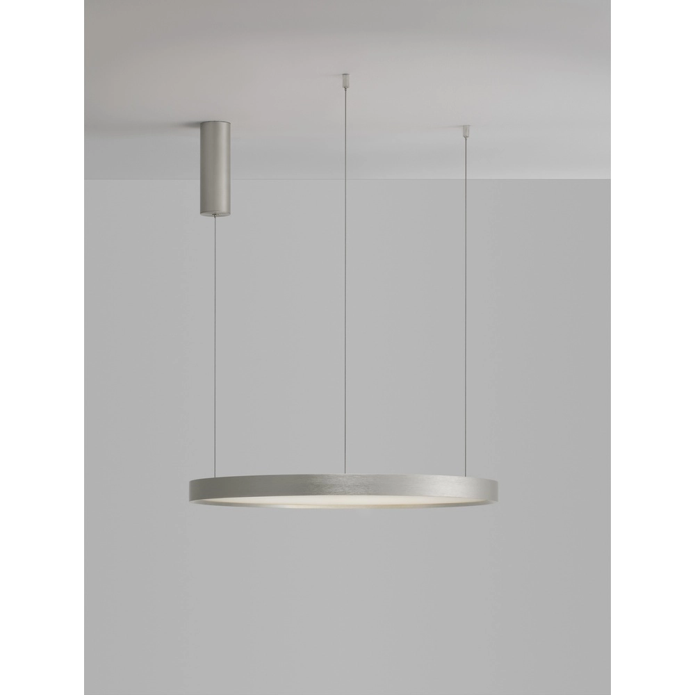 Ronde hanglamp Perrine zilvergrijs Ø 60cm Lyora 5212017438430