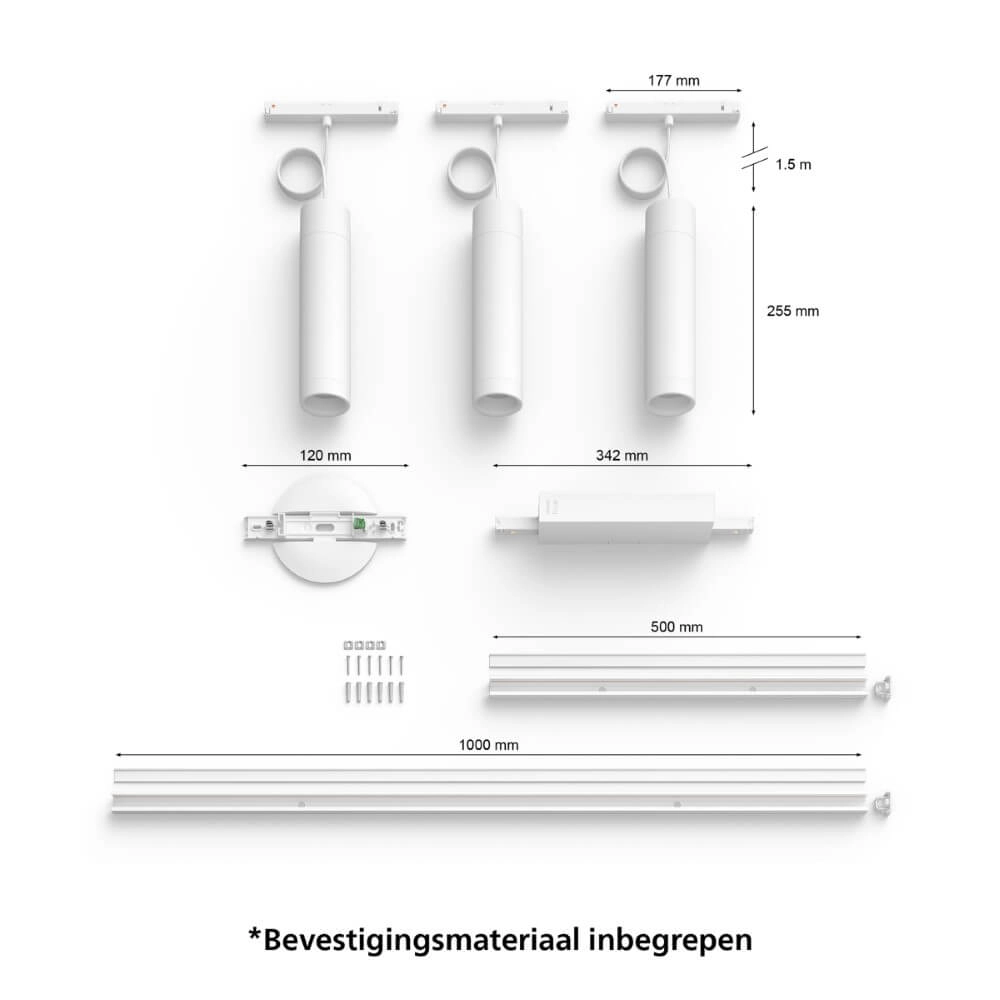 Hue Perifo - White and color set van 3 hanglampen wit Philips 8719514407749