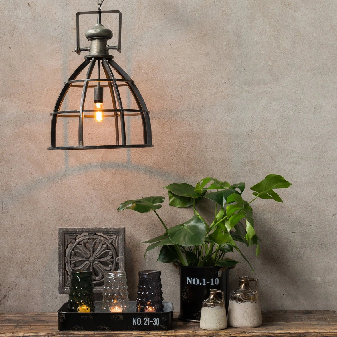 Hanglamp Barbera M industrieel Decostar 8718317491498