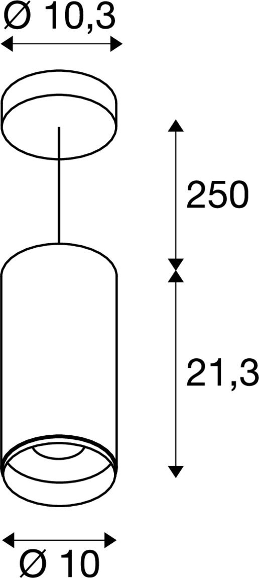 Hanglamp Numinos L Dali wit/zwart 3000K - 60gr SLV 4024163247900