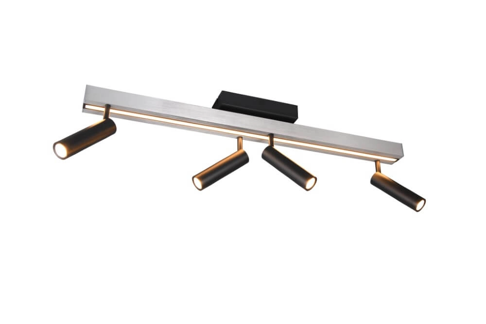 4-lichts led spot Zeno metaal met zwart Trio 4017807614619
