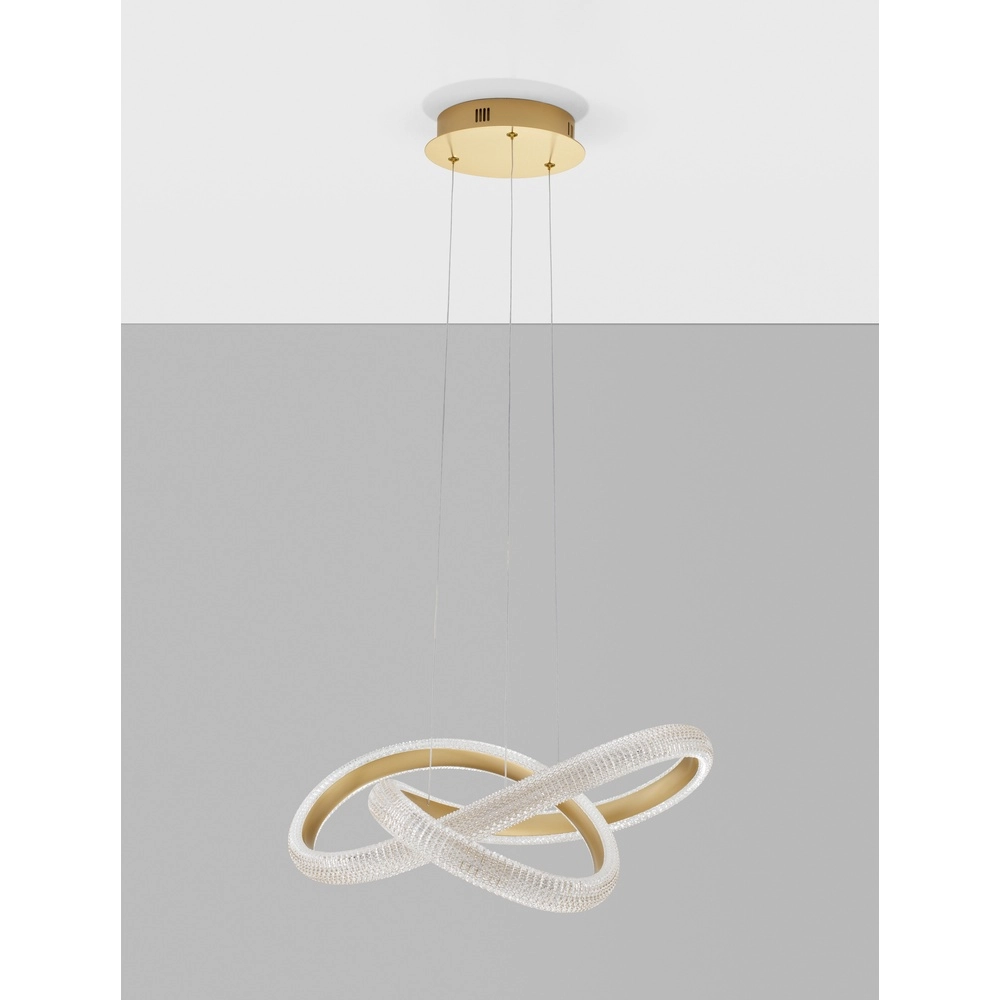 Hanglamp Medora krul goud 52,5cm Lyora 5212017433428