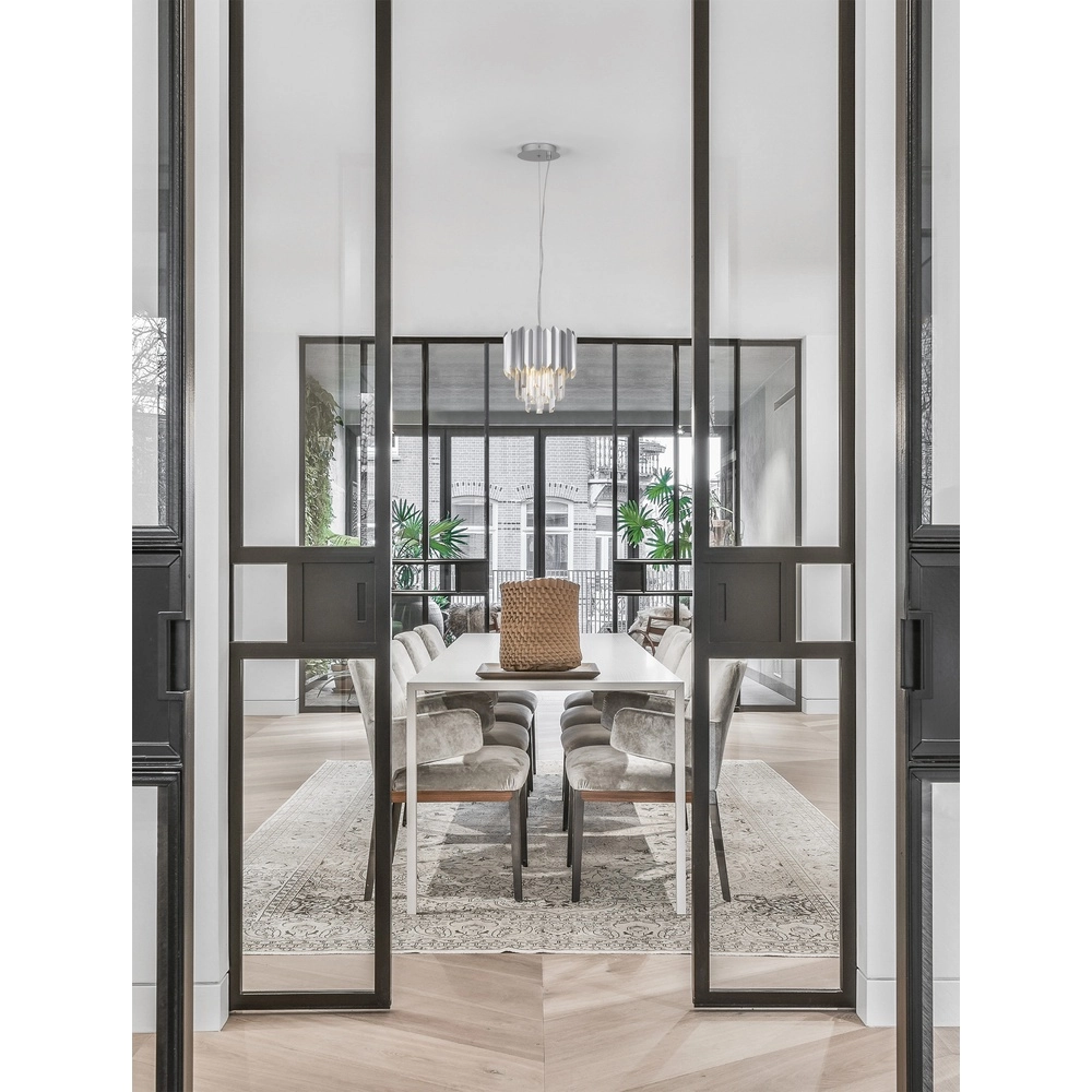 Hanglamp Magnolia chroom en kristal Ø 25cm Lyora 5212017434913