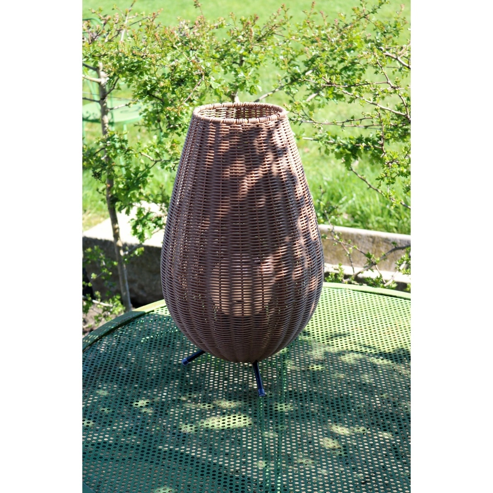 Tafellamp oplaadbaar Colin Ip44 rotan Lucide 5411212031853