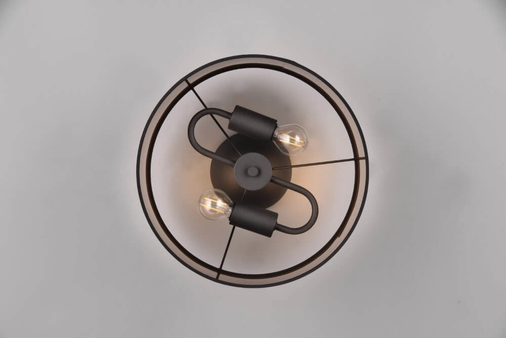 Plafondlamp Davos taupe Trio 4017807574357