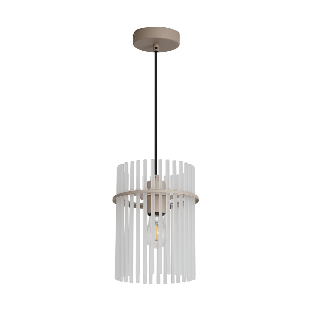 Hanglamp Swizzle 1-lichts zand bruin Ø 20cm Searchlight 5,05342E+12