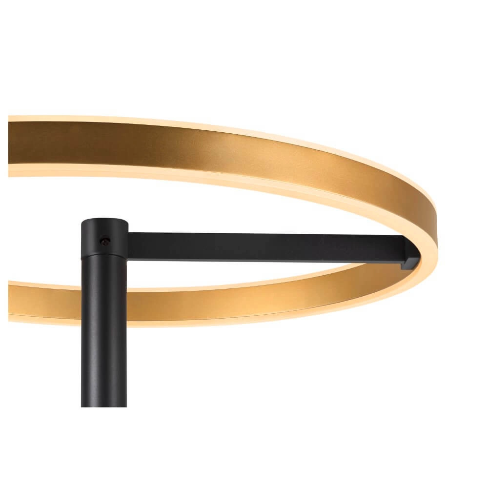 Zwart met gouden design vloerlamp One Straight SLV 4024163265539