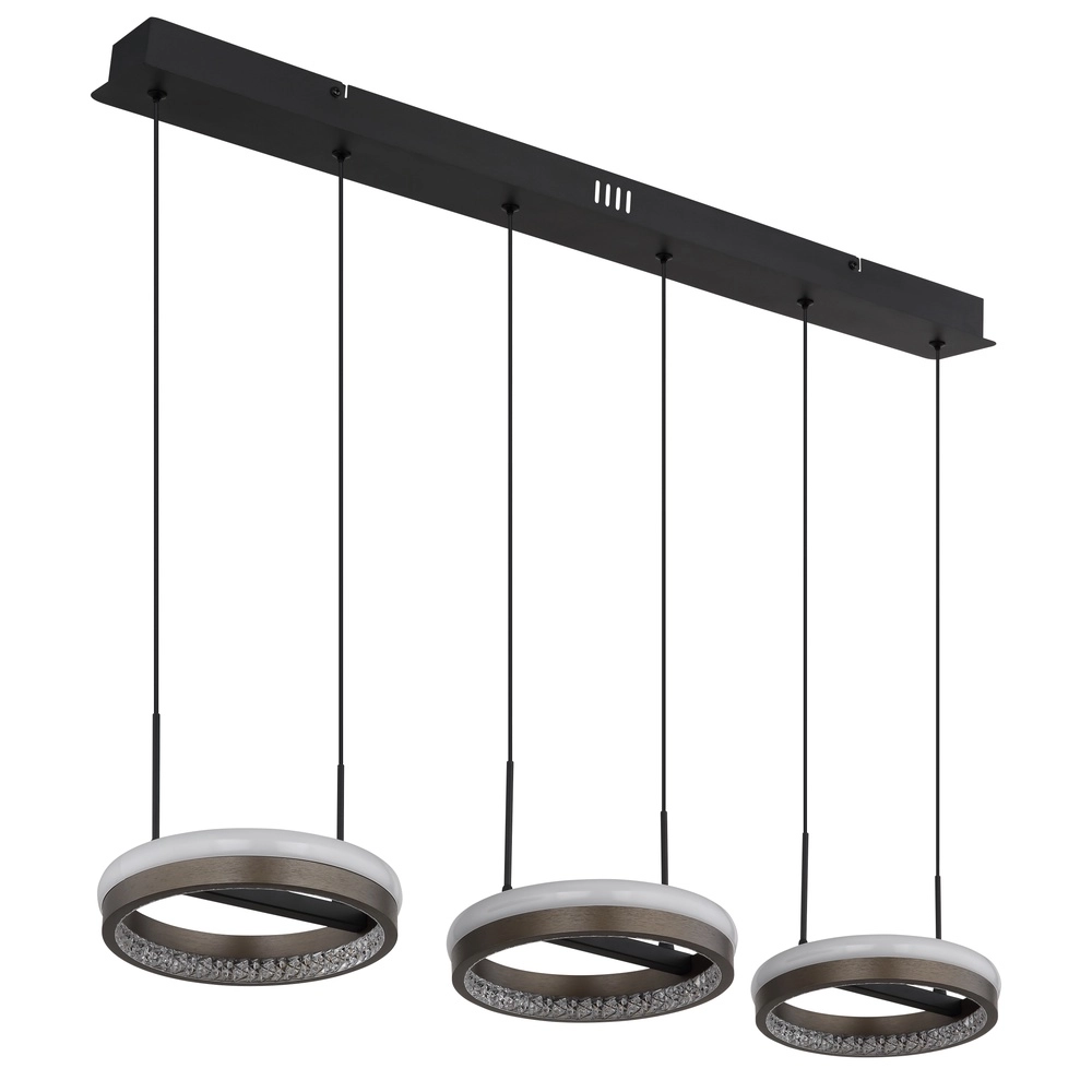 Design hanglamp Della zwart 3-lichts Globo 9007371462742