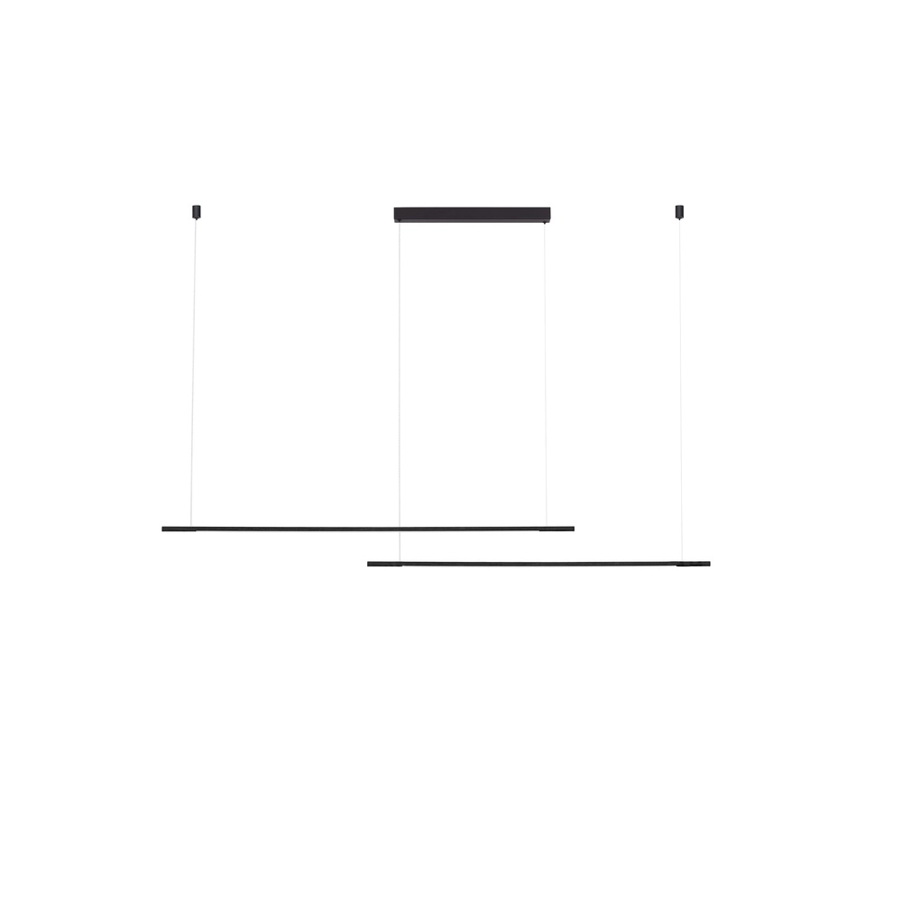 Strakke hanglamp Brillia zwart 161cm Lyora 5212017473790