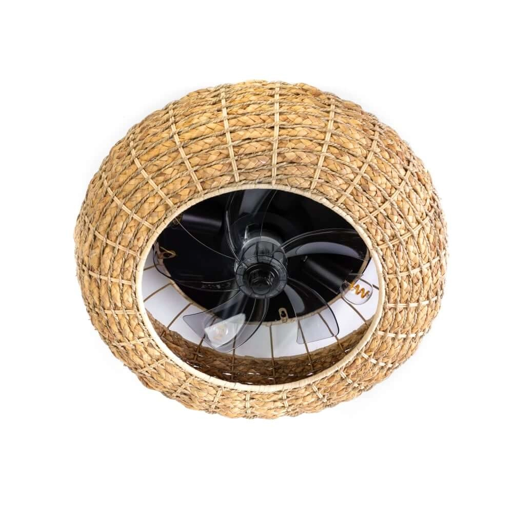 Ventilator met lamp Fan.8 Rotan