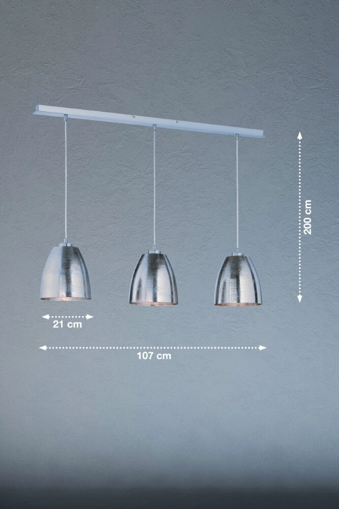 3-lichts hanglamp Cannes antiek nikkel Fischer & Honsel 4003694601399
