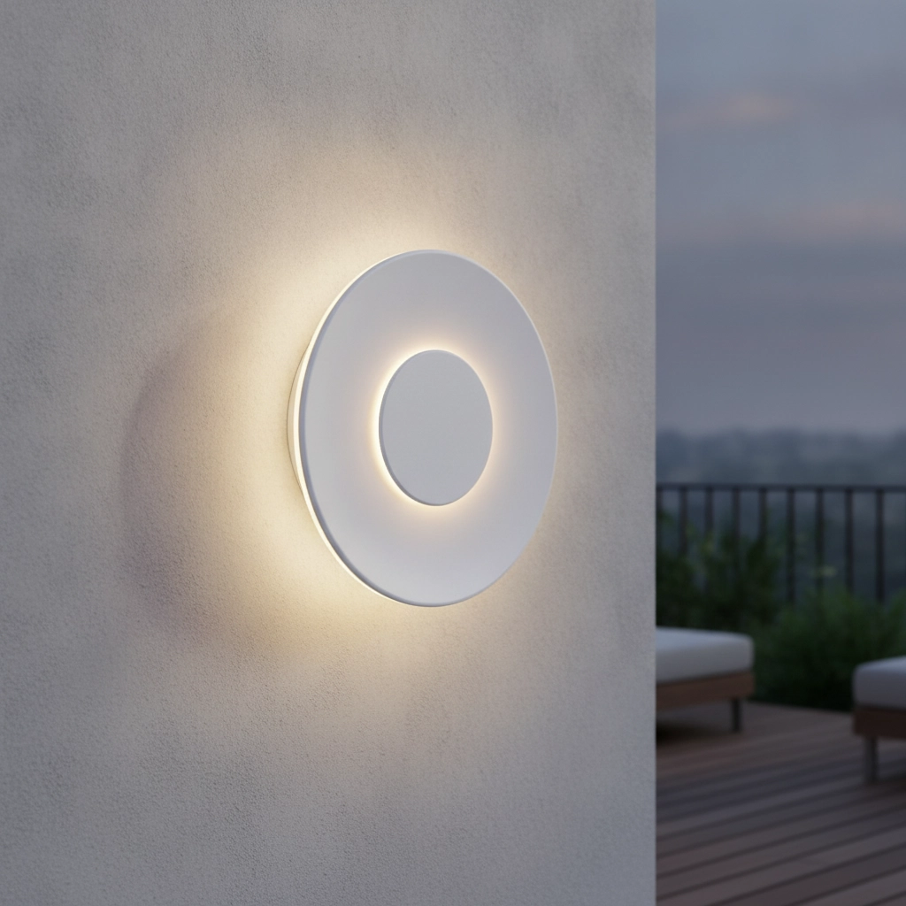 Ronde wandlamp Cico wit