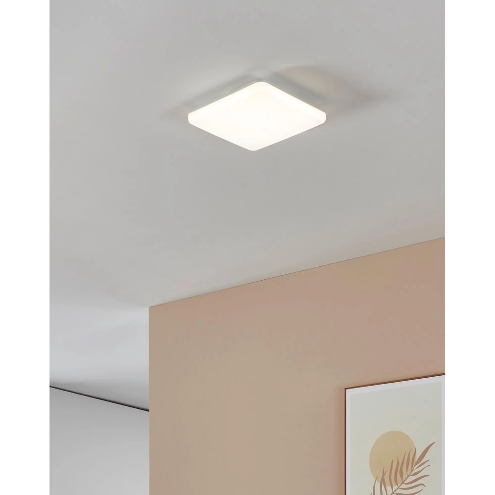 Vierkante plafondlamp Castagneto 26 x 26cm wit Eglo 9008606313228