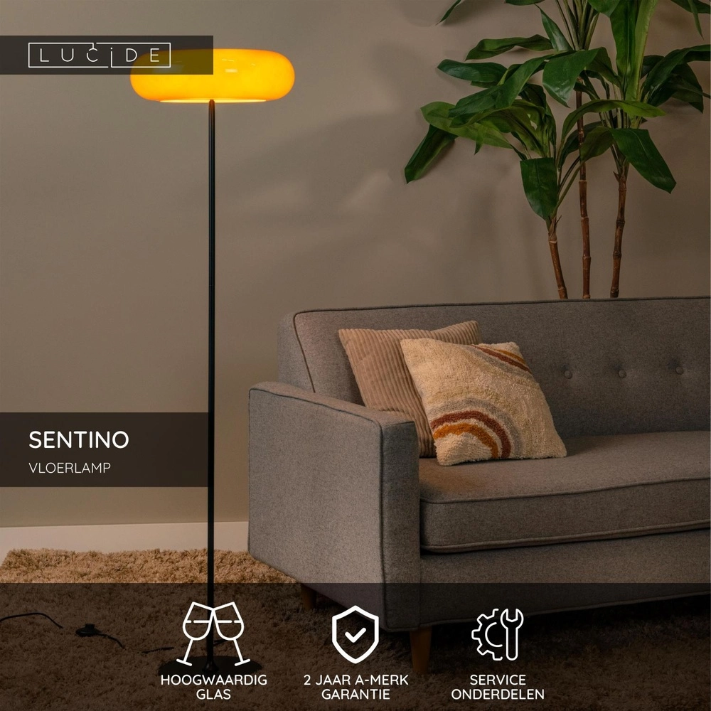 Vloerlamp Sentino Ø 40cm oranje Lucide 5411212106384