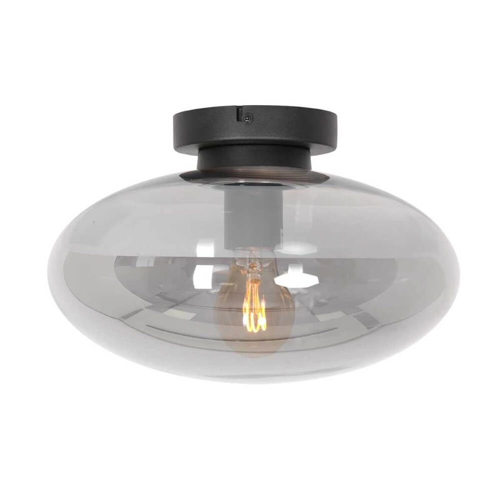 Glazen plafondlamp Reflexion ovaal Ø 30cm