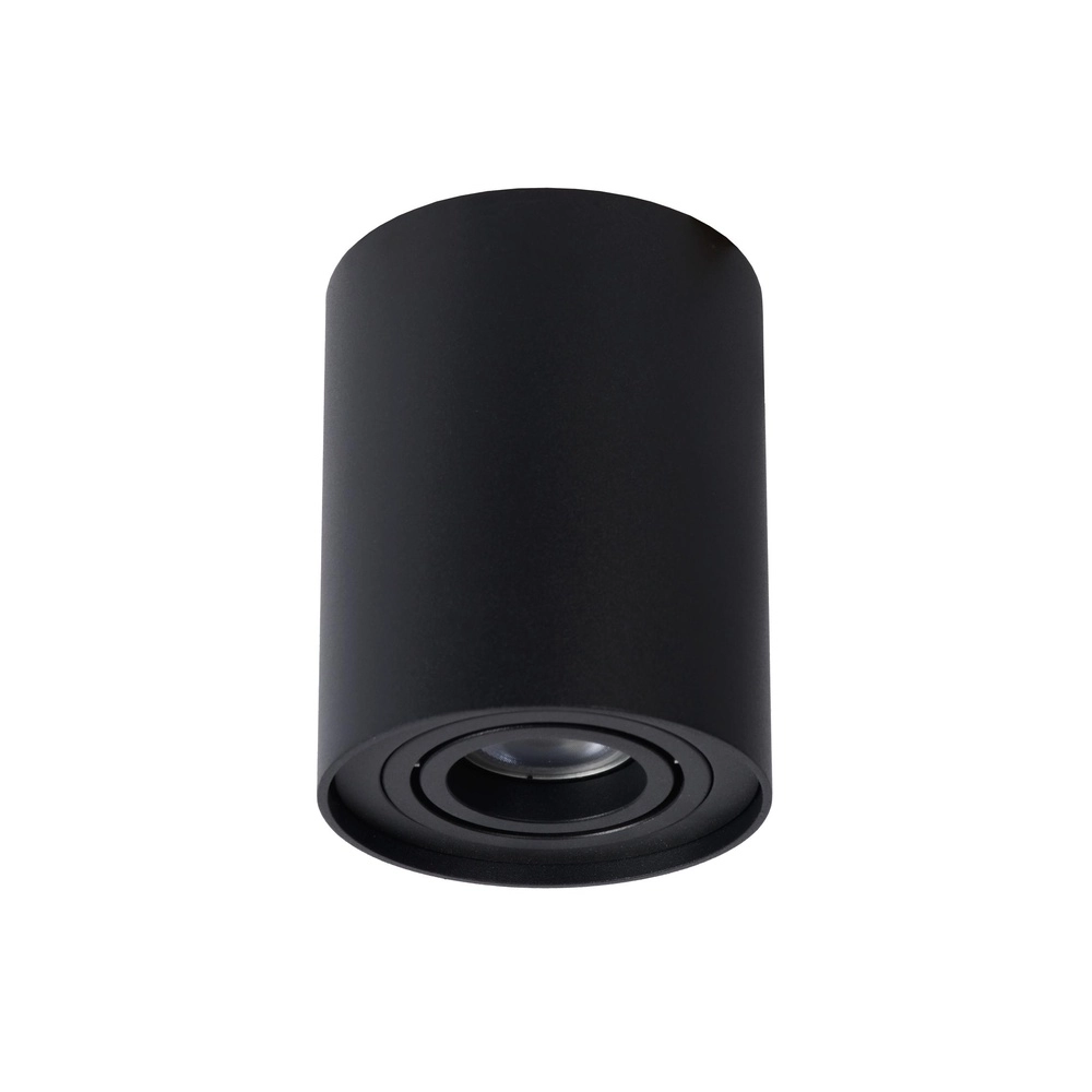 Opbouw plafondspot Tube zwart Ø 9,6cm