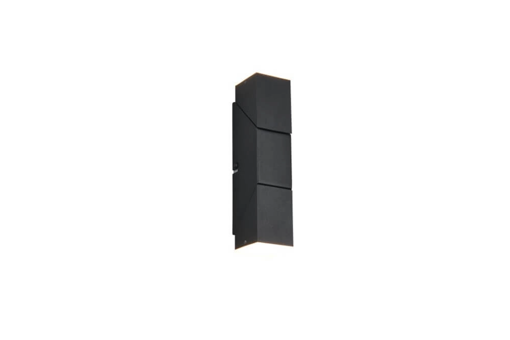 Zwarte muurspot Raglan met led Zwarte muurspot Raglan met led