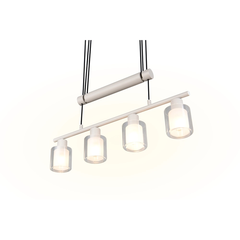 Hanglamp Neralo 4-lichts grijs Trio 4017807702910