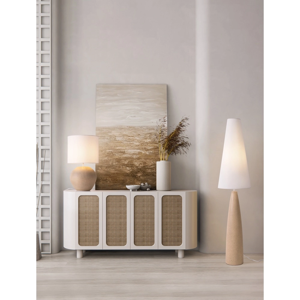 Vloerlamp Mizu crème met witte kap Lyora 5212017468918